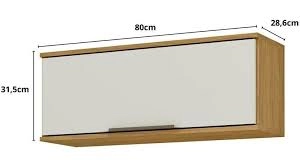 Armário Aéreo 080 AVE03 Verace Marrocos/Off White Mx Móveis