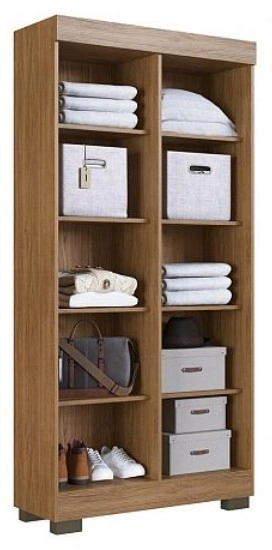 Armário Multiuso 4P Trento Canela/Chamois Faimec