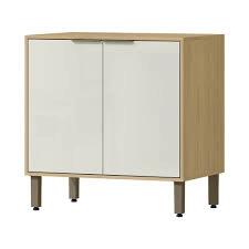 Balcão 080 BGL01Glória Castanho/Off White Mx Moveis