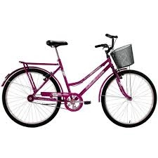 Bicicleta A26 Feminina Classic New V-B Violeta com Cesta 2604 Dalannio