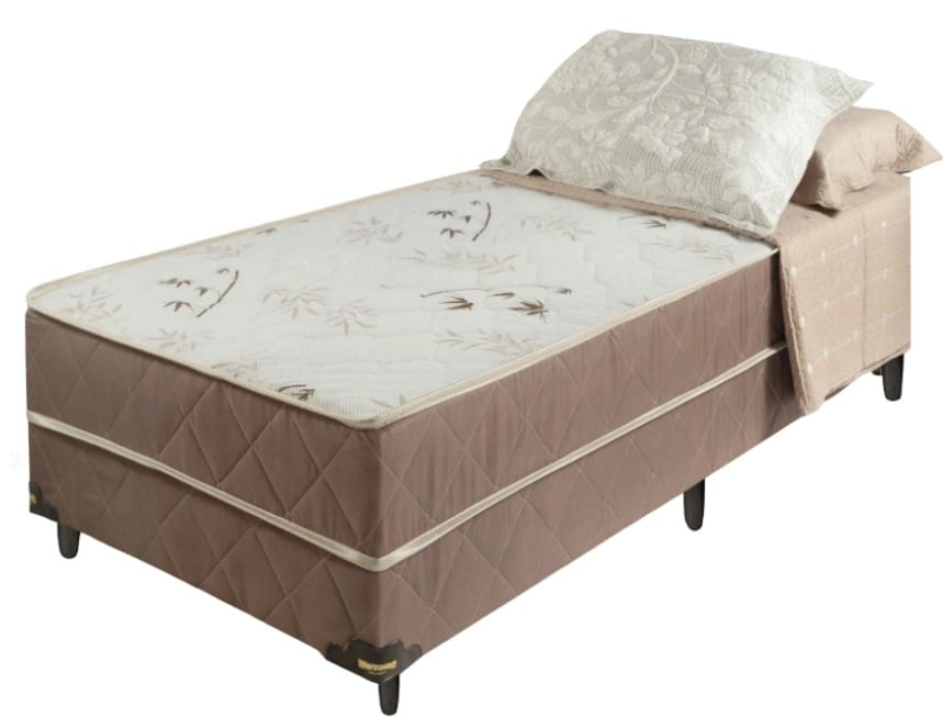 Cama Box Solteiro Conjugado 088X38 Extra Firme D28 Marron Newsonno