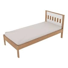 Cama Solteiro Amêndoa/Branco CM-8006 Tecno Mobili