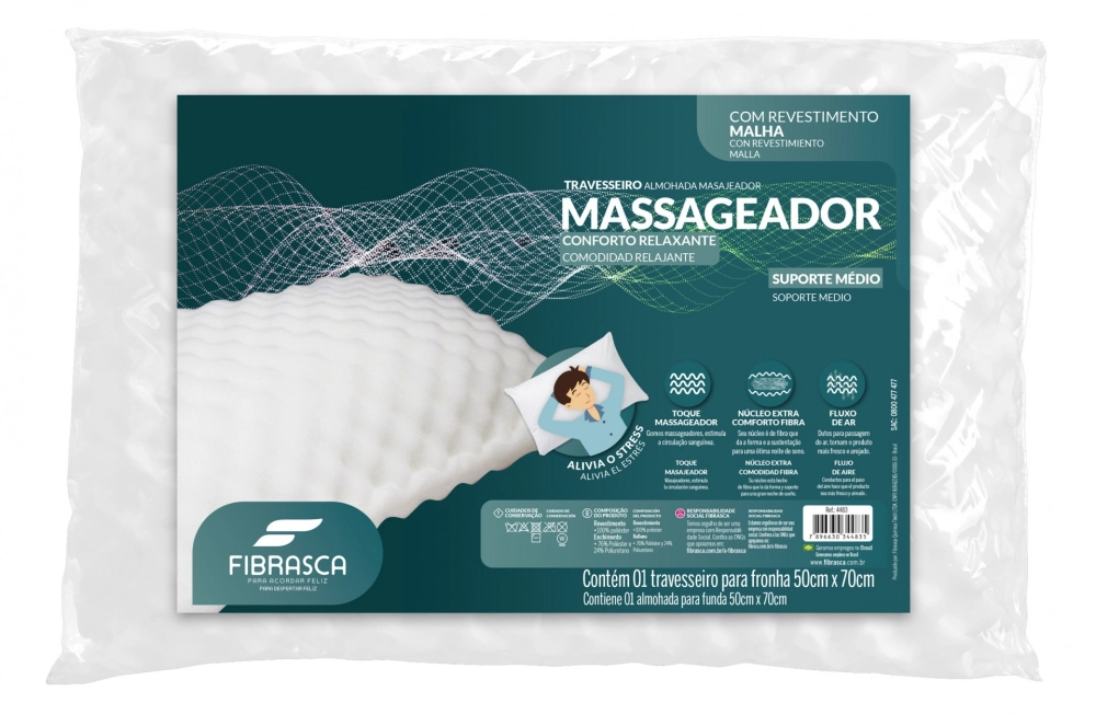 Travesseiro 50x70 Massageador (4483) FIBRASCA