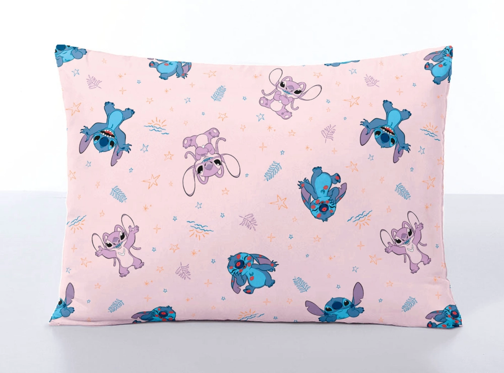 Travesseiro Disney Rotativo 45cm x 65cm Stitch Love Hedrons 